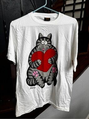 New B. Kliban Cat Love Heart Changes T-Shirt -  Large